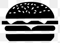 PNG Hamburger food silhouette clip art logo monochrome freshness.