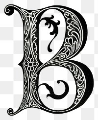 PNG B letter alphabet art graphics pattern.