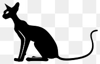 PNG Siamese cat silhouette clip art kangaroo wallaby animal.