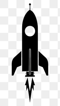 PNG Rocket silhouette clip art rocket weaponry stencil.