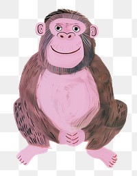Ape png cute animal, transparent background