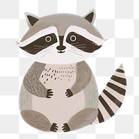 Raccoon png cute animal, transparent background