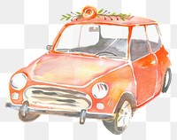 PNG  Cute car wedding transportation automobile vehicle.