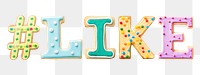 #Like word png cookie art alphabet, transparent background
