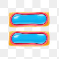 Equal to png cookie art alphabet, transparent background