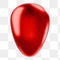Apostrophe png 3D red balloon symbol, transparent background