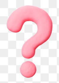 Question mark  png pink clay alphabet, transparent background