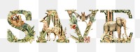 Save png botanical art alphabet, transparent background