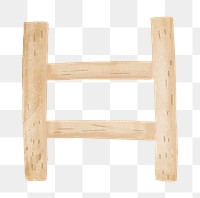 Wooden ladder png digital art, transparent background