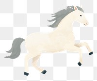 White horse png farm animal digital art, transparent background