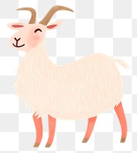 Goat png farm animal digital art, transparent background
