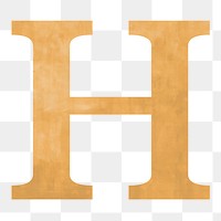 Letter H png alphabet, transparent background