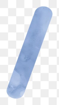 Slash png blue watercolor sign, transparent background