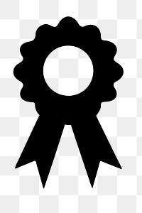 PNG black award ribbon clipart, transparent background
