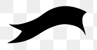 PNG black ribbon banner, transparent background