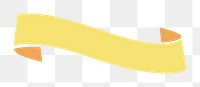 PNG yellow ribbon banner, transparent background