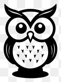 Owl png animal line art, transparent background
