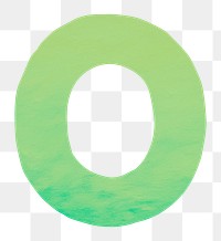 PNG green letter O alphabet, transparent background