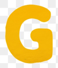 PNG yellow letter G  alphabet, transparent background