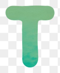 PNG green letter T alphabet, transparent background