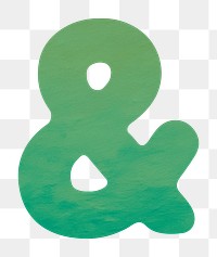 PNG green ampersand sign, transparent background