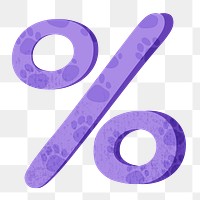 PNG purple percentage sign, transparent background