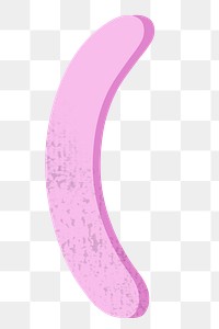 PNG pink parenthesis sign, transparent background