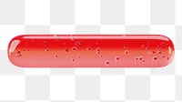 Hyphen sign png 3D red jelly symbol, transparent background