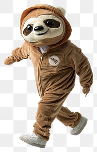 PNG Sloth mascot costume person clothing footwear.