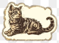 A cat shape ticket animal mammal kitten.