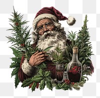 PNG Old illustration santa claus accessories accessory beverage