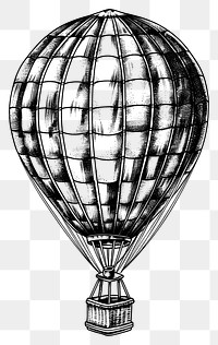 PNG  Hot air balloon tattoo flash illustration transportation aircraft vehicle