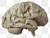 PNG Brain in style of crumpled paper clothing cushion