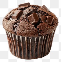 PNG A chocolate muffin cupcake dessert cream.