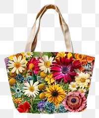 PNG Flower Collage bag flower handbag pattern.