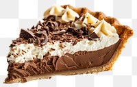 PNG  Delicious Slice of Chocolate Cream Pie cream dessert mousse.