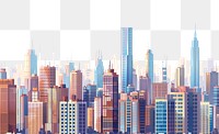 PNG Modern urban cityscape illustration