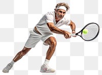 PNG Caucasian man playing tennis player sports racket adult. 