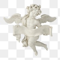 PNG vintage cherub illustration on transparent background. Remixed by rawpixel.