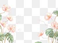 PNG Monstera border backgrounds painting nature.