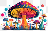 PNG Mushroom fungus plant art. 