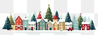 PNG Christmas village christmas white background architecture. AI generated Image by rawpixel.