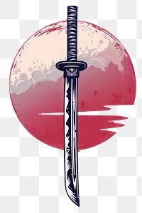 PNG Boho aesthetic katana logo weapon weaponry dagger.