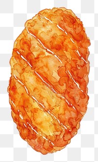 PNG An isolated japanese tonkatsu food illustration watercolor.