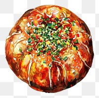 PNG An isolated japanese takoyaki food illustration watercolor.