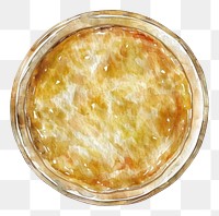 PNG An isolated french onion soup food illustration watercolor.