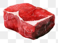 PNG An isolated raw minched beef food illustration watercolor.