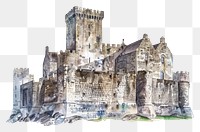 PNG Rock of Cashel castle architecture illustration building.