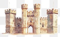 PNG Windsor Castle castle architecture illustration.