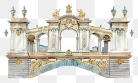 PNG Pont Alexandre architecture illustration details.